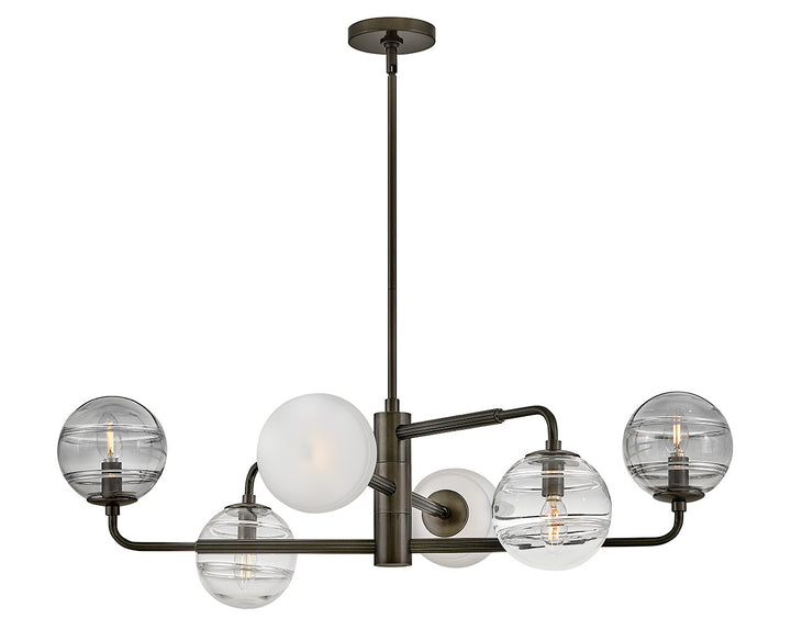 Fredrick Ramond Oberon Chandelier Large Adjustable Single Tier Chandelier Black Oxide FR30506BX