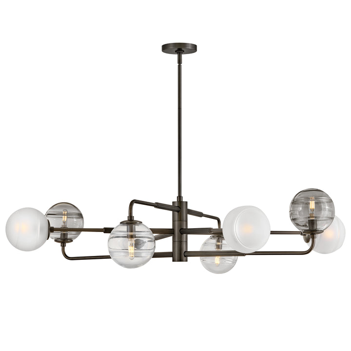 Fredrick Ramond Oberon Chandelier Large Adjustable Single Tier Chandelier Black Oxide FR30508BX