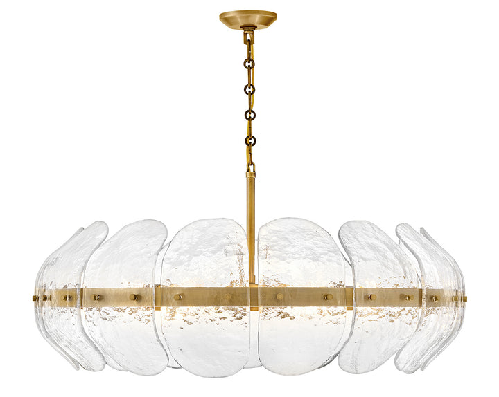 Fredrick Ramond Lillia Chandelier Large Convertible Drum Chandelier Heritage Brass FR30514HB