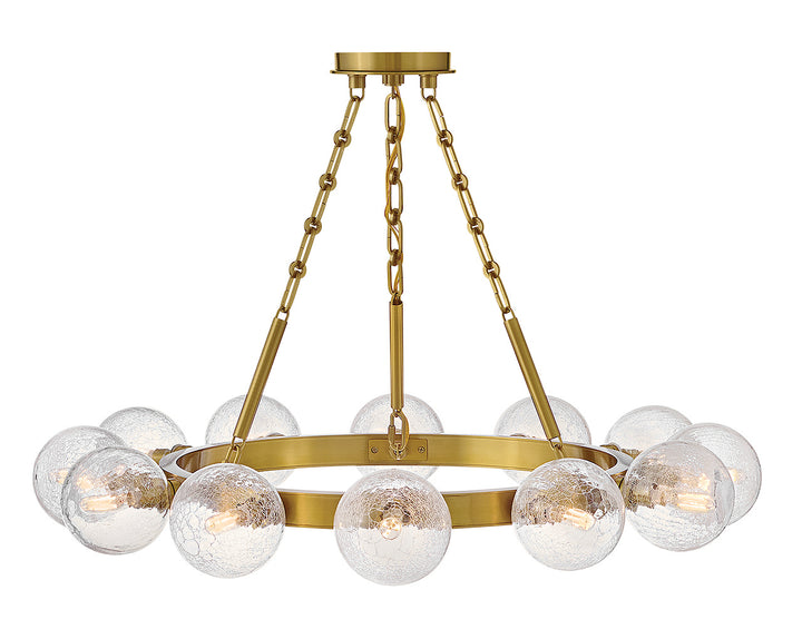Fredrick Ramond Coco Chandelier Medium Single Tier Chandelier Lacquered Brass FR30524LCB