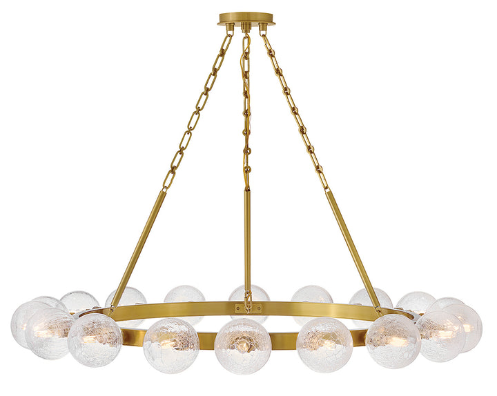 Fredrick Ramond Coco Chandelier Large Single Tier Chandelier Lacquered Brass FR30525LCB
