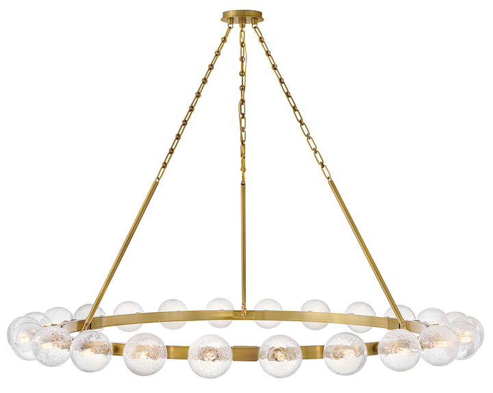 Fredrick Ramond Coco Chandelier Extra Large Single Tier Chandelier Lacquered Brass FR30526LCB