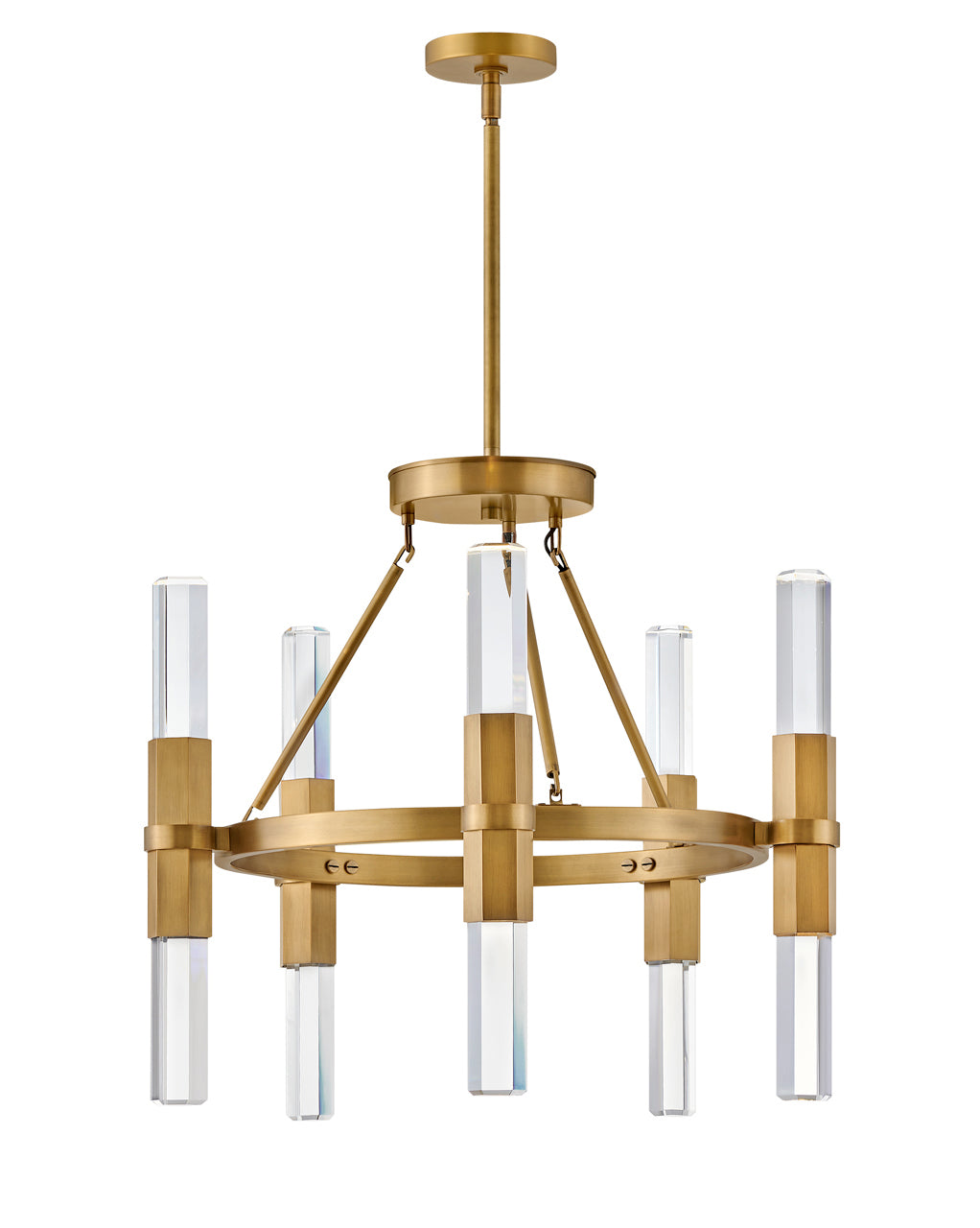 Fredrick Ramond Cecily Chandelier Medium Single Tier Chandelier Heritage Brass FR30604HBR