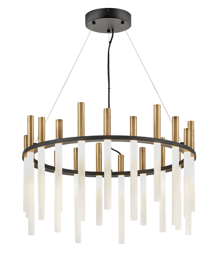 Fredrick Ramond Echo Chandelier Medium LED Single Tier Chandelier Black FR30706BLK