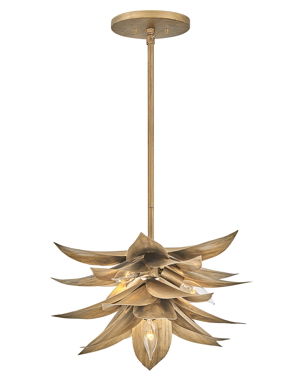 Fredrick Ramond Agave Pendant Large Convertible Pendant Burnished Gold FR30811BNG