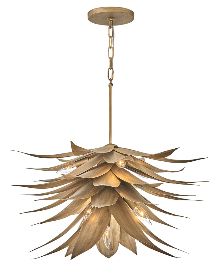 Fredrick Ramond Agave Chandelier Medium Single Tier Chandelier Burnished Gold FR30815BNG