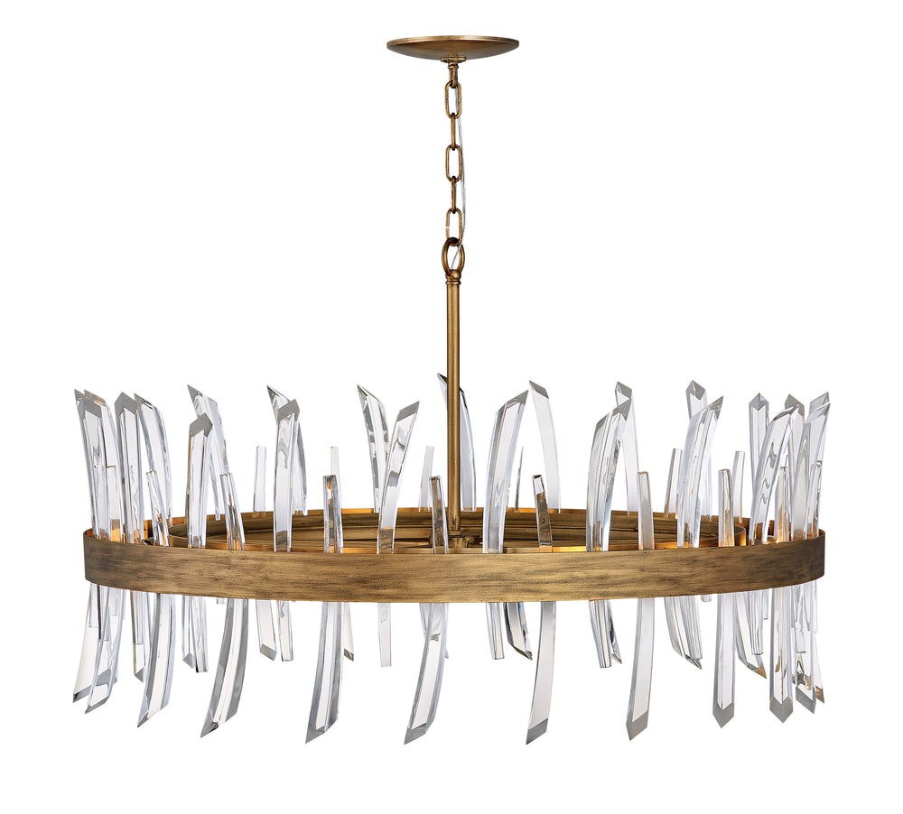 Fredrick Ramond Revel Chandelier Large Single Tier Chandelier Burnished Gold FR30905BNG