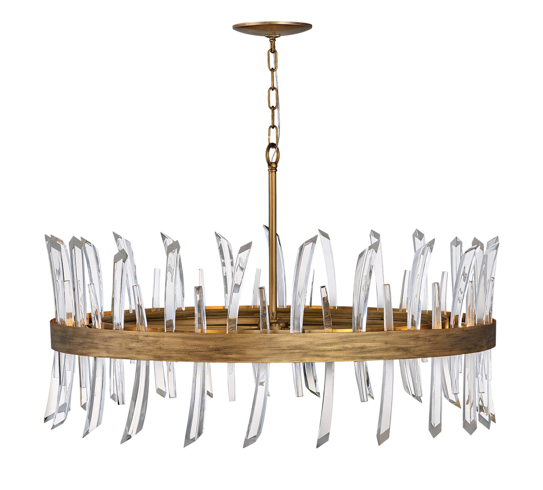 Fredrick Ramond Revel Chandelier Large Single Tier Chandelier Burnished Gold FR30905BNG