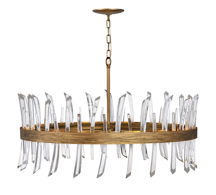 Fredrick Ramond Revel Chandelier Large Single Tier Chandelier Burnished Gold FR30905BNG