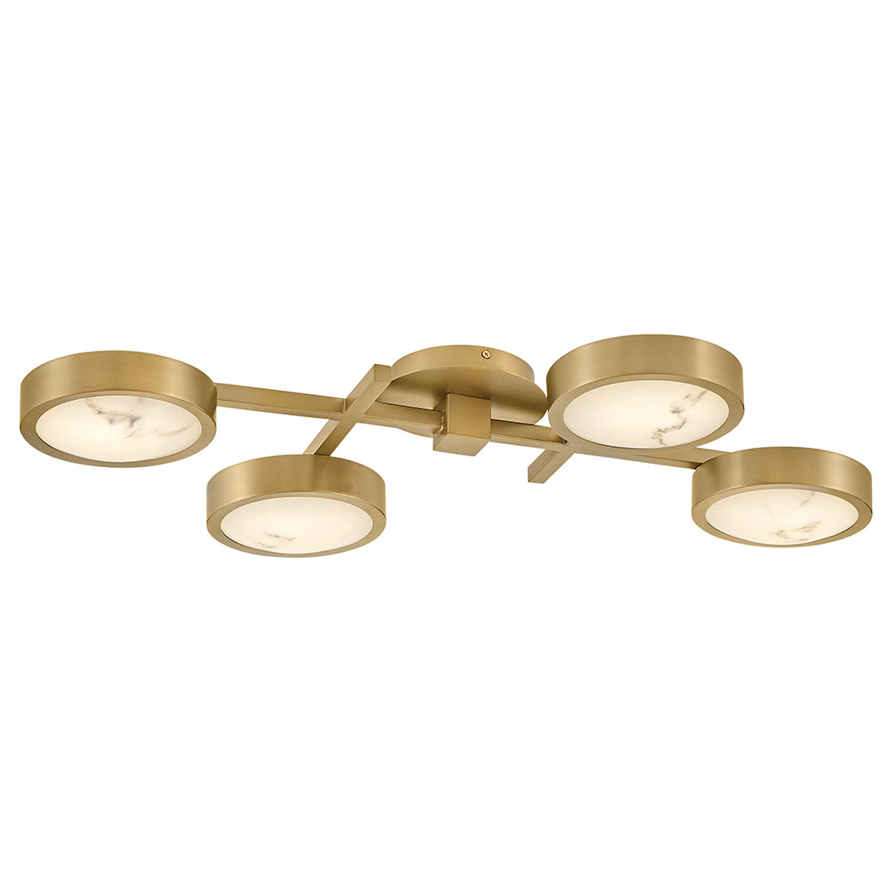 Fredrick Ramond Cava Flush Mount Large Flush Mount Lacquered Brass FR31013LCB