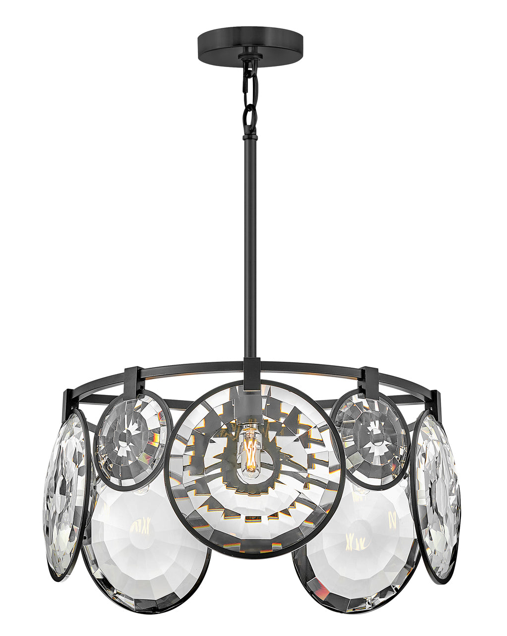 Fredrick Ramond Nala Chandelier Small Convertible Chandelier Black FR31263BLK
