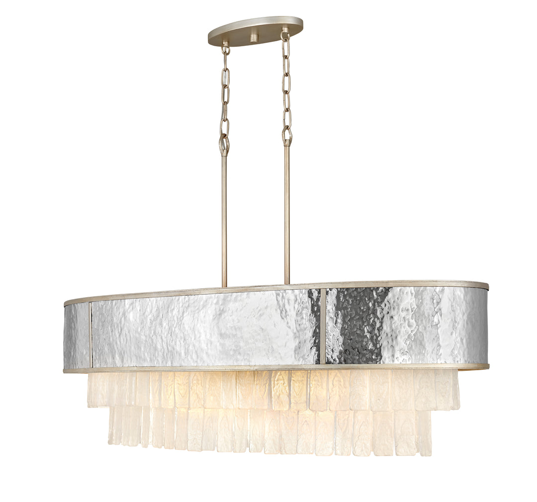 Fredrick Ramond Reverie Linear Chandelier Medium Ten Light Linear Champagne Gold FR32709CPG
