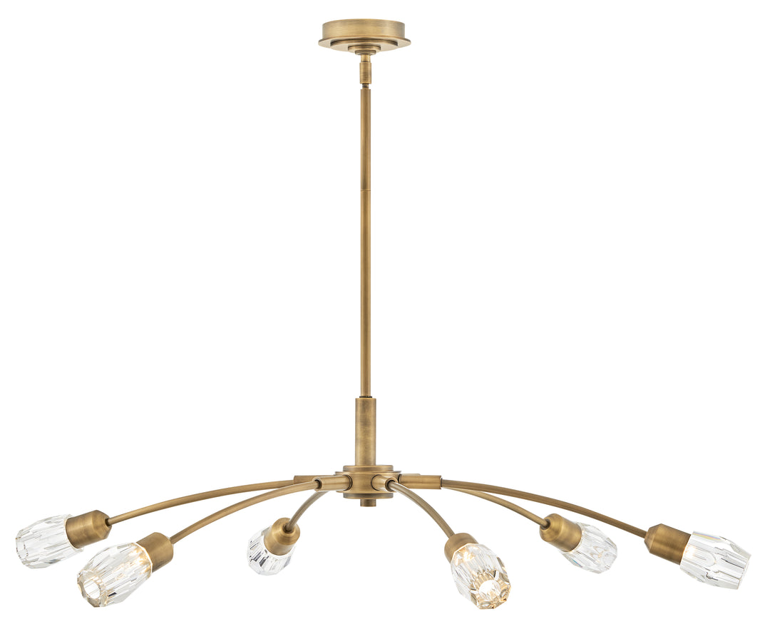 Fredrick Ramond Atera Chandelier Large Single Tier Chandelier Heritage Brass FR33326HB