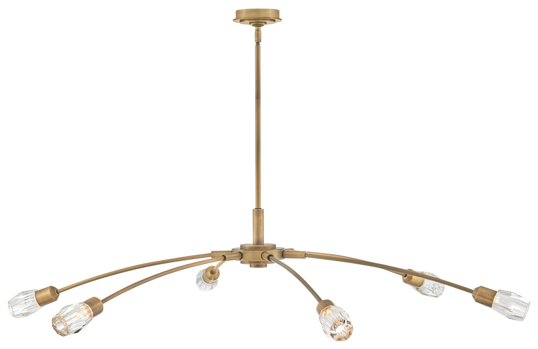 Fredrick Ramond Atera Chandelier Extra Large Single Tier Chandelier Heritage Brass FR33328HB
