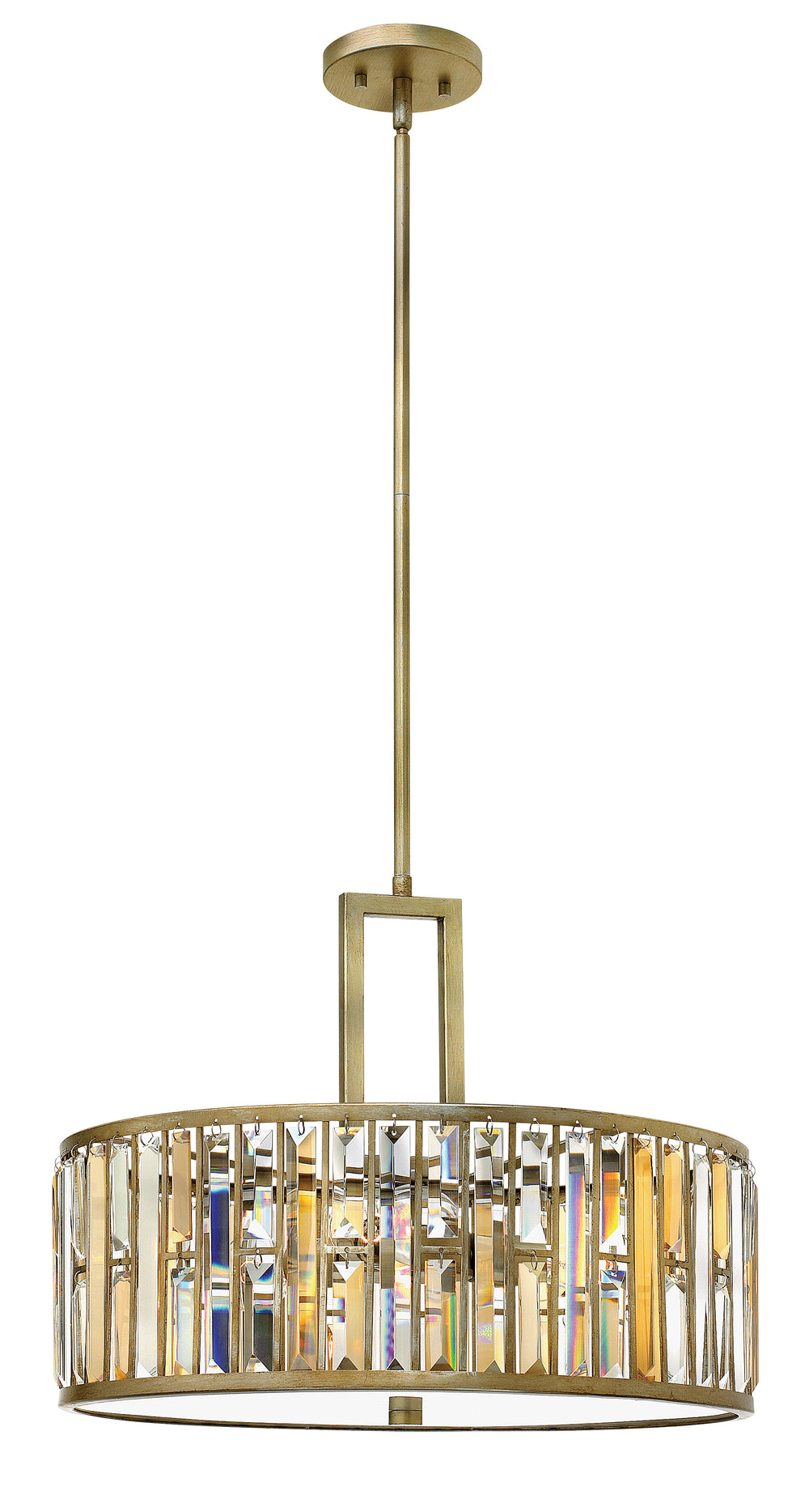 Fredrick Ramond Gemma Pendant Small Drum Silver Leaf FR33735SLF