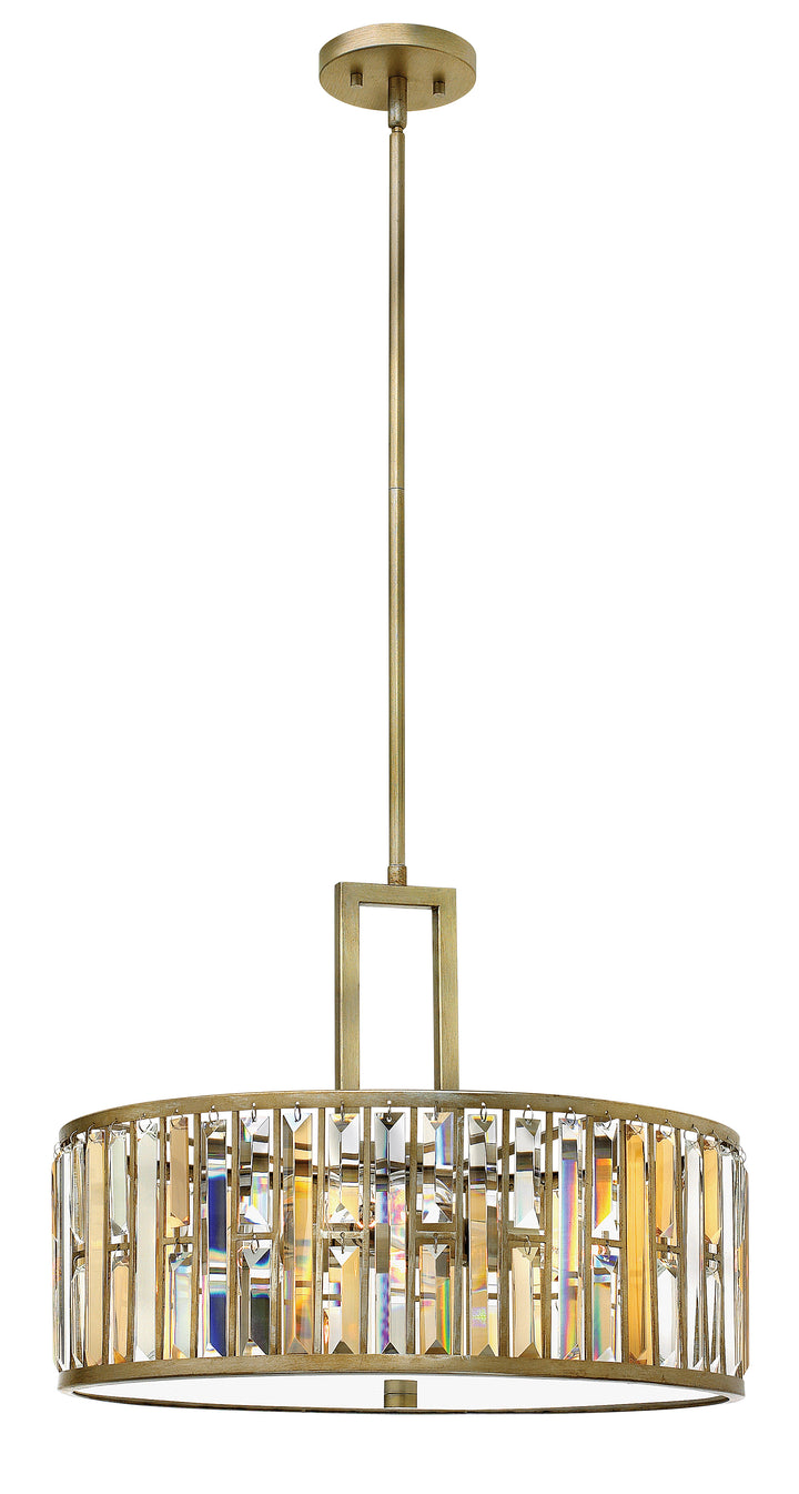 Fredrick Ramond Gemma Pendant Small Drum Silver Leaf FR33735SLF