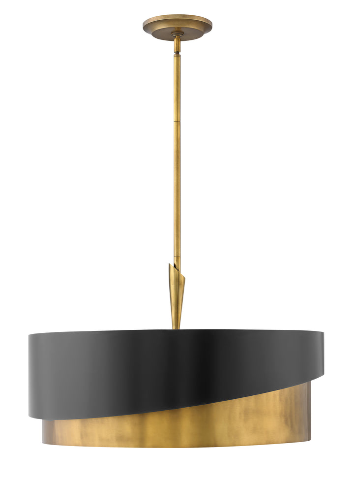 Fredrick Ramond Gigi Chandelier Medium Convertible Drum Chandelier Heritage Brass FR34315HBR