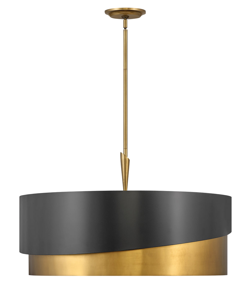 Fredrick Ramond Gigi Chandelier Medium Drum Chandelier Heritage Brass FR34318HBR