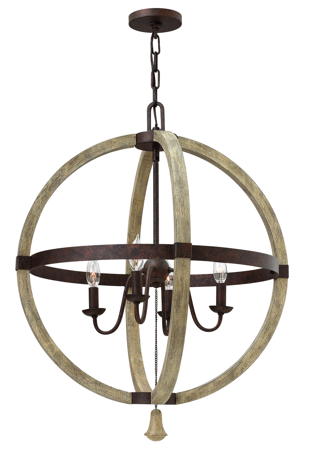 Fredrick Ramond Middlefield Chandelier Medium Orb Chandelier Iron Rust FR40564IRR