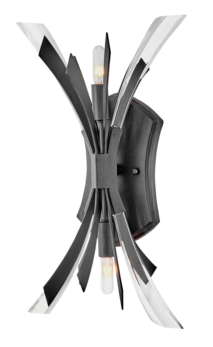 Fredrick Ramond Vida Wall Sconce Medium Two Light Sconce Brushed Graphite FR40902BGR