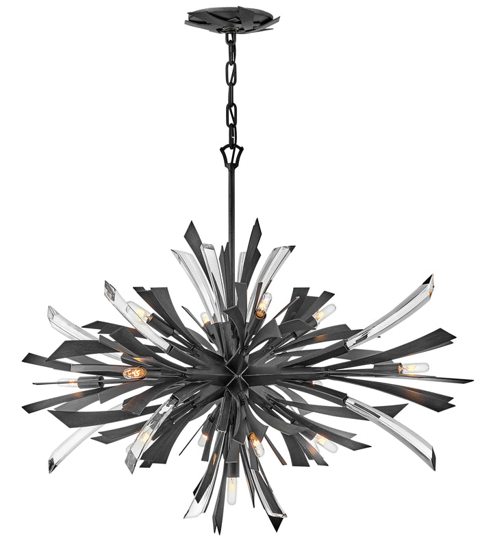 Fredrick Ramond Vida Chandelier Large Single Tier Chandelier Brushed Graphite FR40906BGR