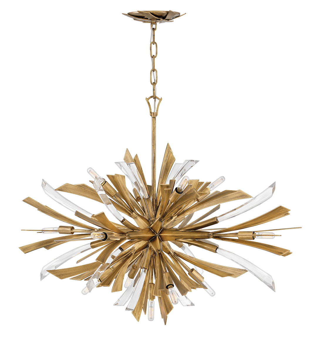 Fredrick Ramond Vida Chandelier Large Single Tier Chandelier Burnished Gold FR40906BNG