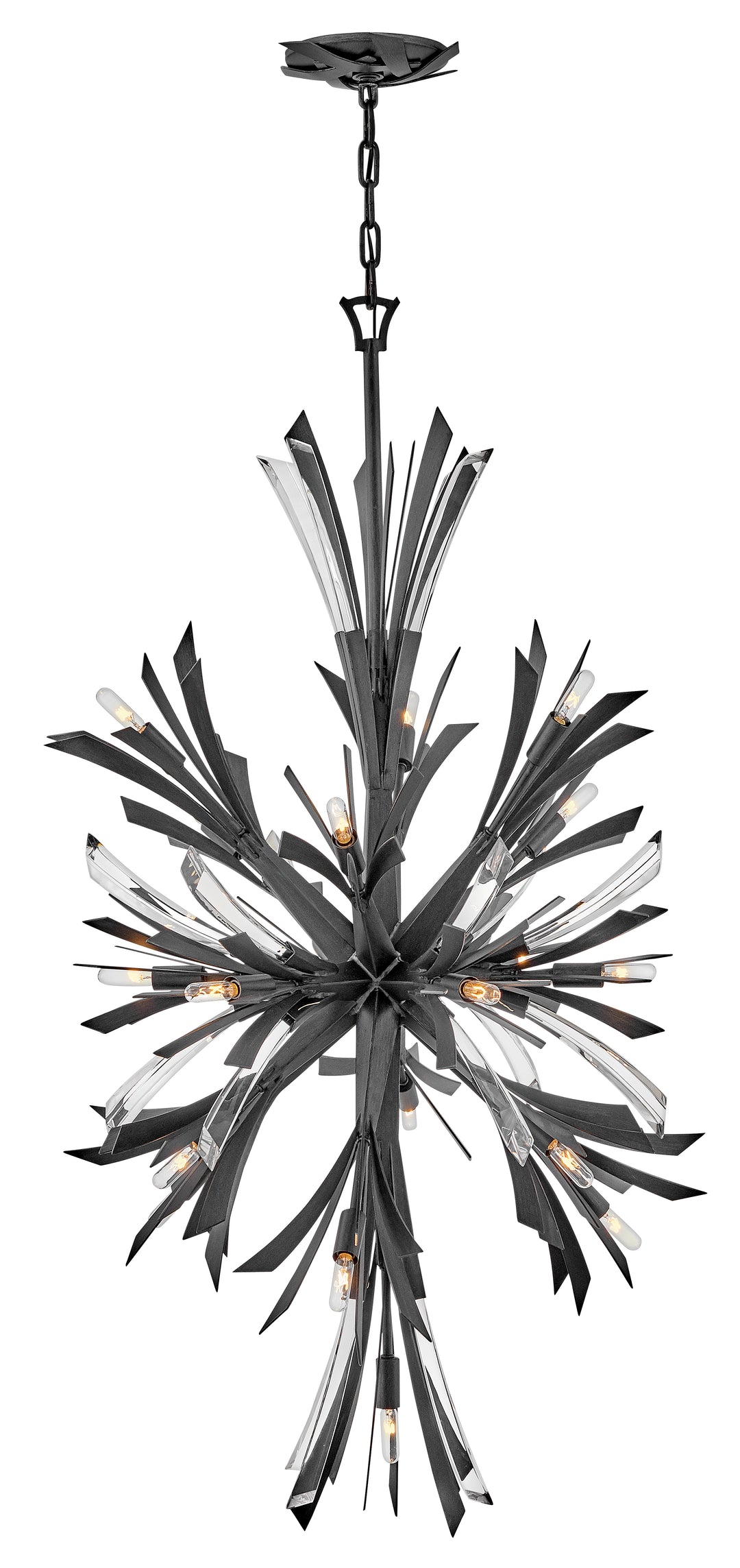 Fredrick Ramond Vida Chandelier Medium Orb Chandelier Brushed Graphite FR40907BGR