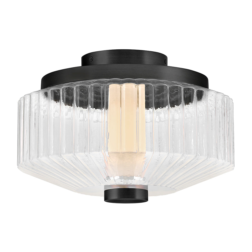 Fredrick Ramond Reign Flush Mount Small LED Flush Mount Black FR41463BK