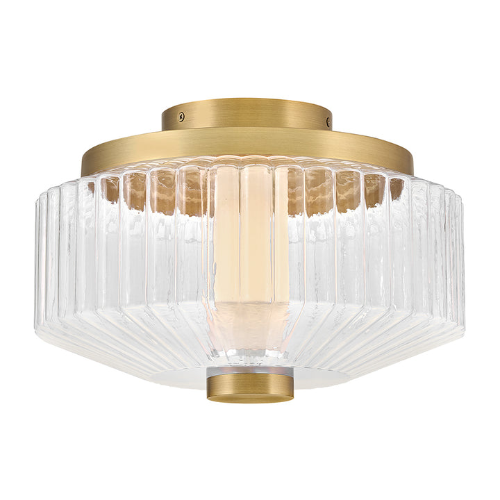 Fredrick Ramond Reign Flush Mount Small LED Flush Mount Lacquered Brass FR41463LCB