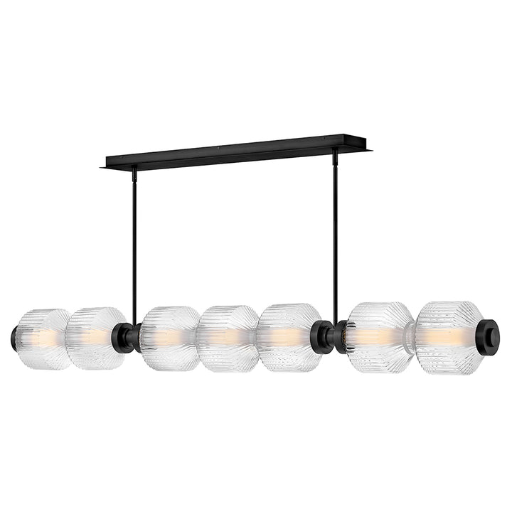 Fredrick Ramond Reign Linear Chandelier Large Seven Light LED Linear Black FR41466BK