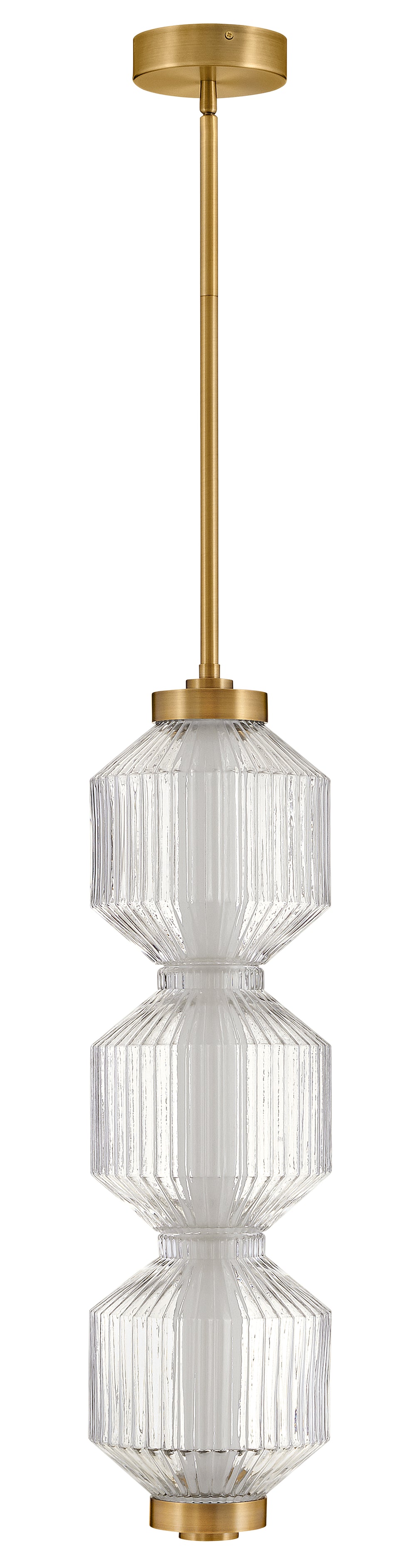 Fredrick Ramond Reign Pendant Small LED Convertible Pendant Lacquered Brass FR41467LCB