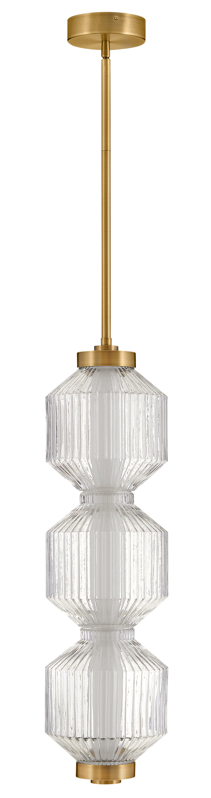 Fredrick Ramond Reign Pendant Small LED Convertible Pendant Lacquered Brass FR41467LCB