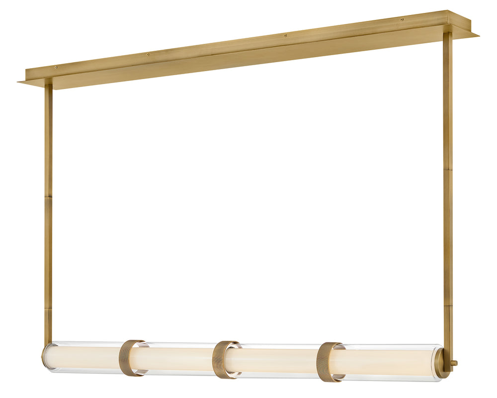 Fredrick Ramond Cy Linear Chandelier Large Linear Lacquered Brass FR41486LCB