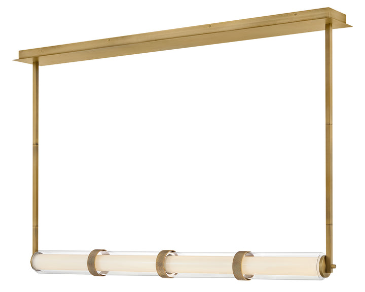 Fredrick Ramond Cy Linear Chandelier Large Linear Lacquered Brass FR41486LCB