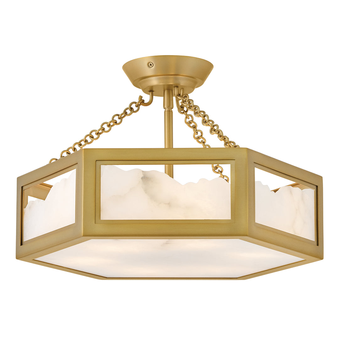 Fredrick Ramond Veleta Semi-Flush Mount Medium Semi Flush Mount Lacquered Brass FR41533LCB