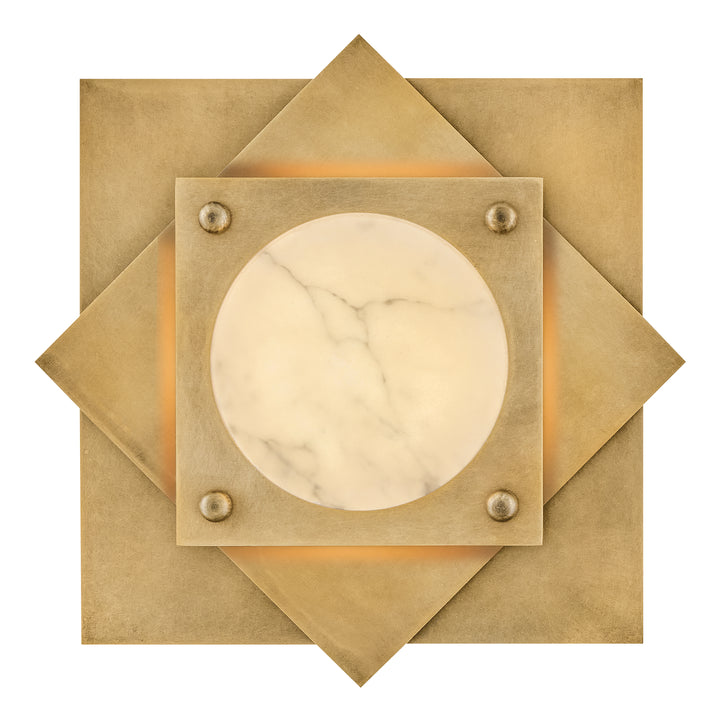 Fredrick Ramond Claude Flush Mount Small LED Flush Mount Heritage Brass FR41581HB