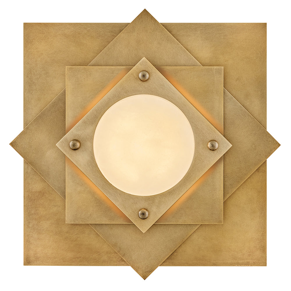 Fredrick Ramond Claude Flush Mount Medium LED Flush Mount Heritage Brass FR41583HB