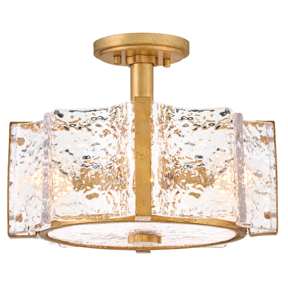 Fredrick Ramond Florian Semi-Flush Mount Medium Semi-Flush Mount Distressed Brass FR41601DA