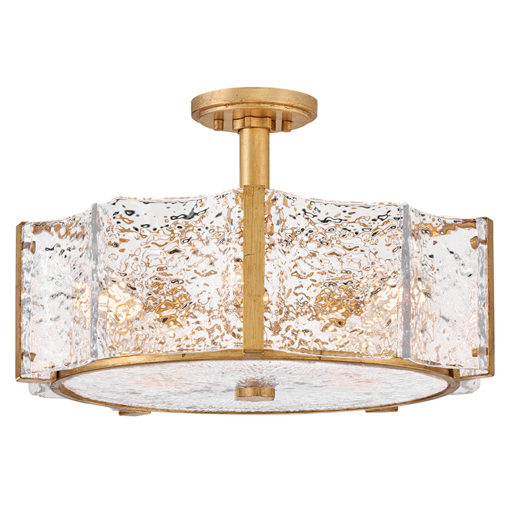 Fredrick Ramond Florian Semi-Flush Mount Medium Semi-Flush Mount Distressed Brass FR41603DA