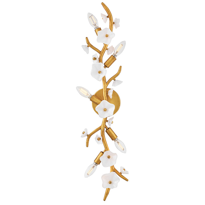 Fredrick Ramond Azalea Wall Sconce Large Five Light Sconce Distressed Brass FR41632DA