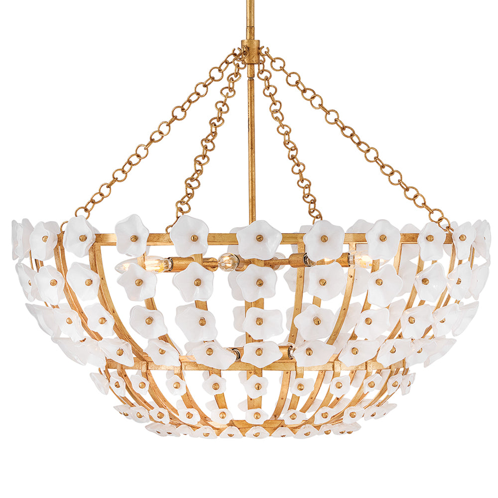 Fredrick Ramond Azalea Chandelier Large Chandelier Distressed Brass FR41636DA