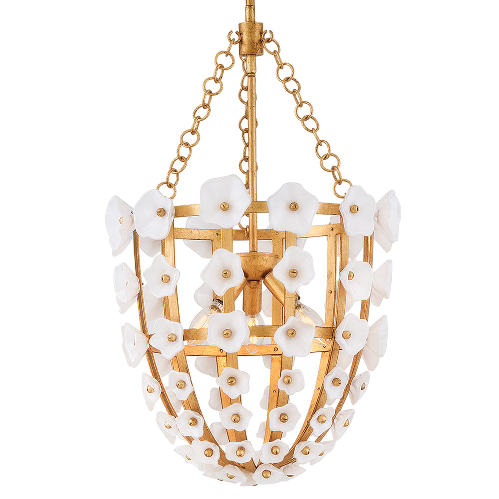 Fredrick Ramond Azalea Pendant Large Pendant Distressed Brass FR41637DA