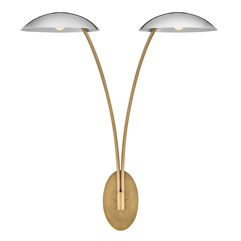 Fredrick Ramond Glenn Wall Sconce Large Two Light Sconce Heritage Brass FR41642HB-CM