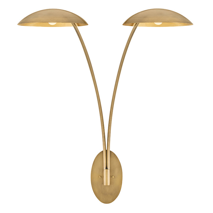 Fredrick Ramond Glenn Wall Sconce Large Two Light Sconce Heritage Brass FR41642HB-GLF