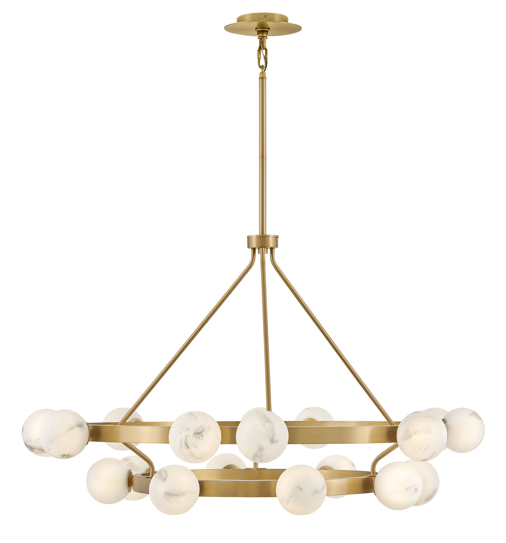 Fredrick Ramond Selene Chandelier Large Multi Tier Chandelier Lacquered Brass FR41905LCB
