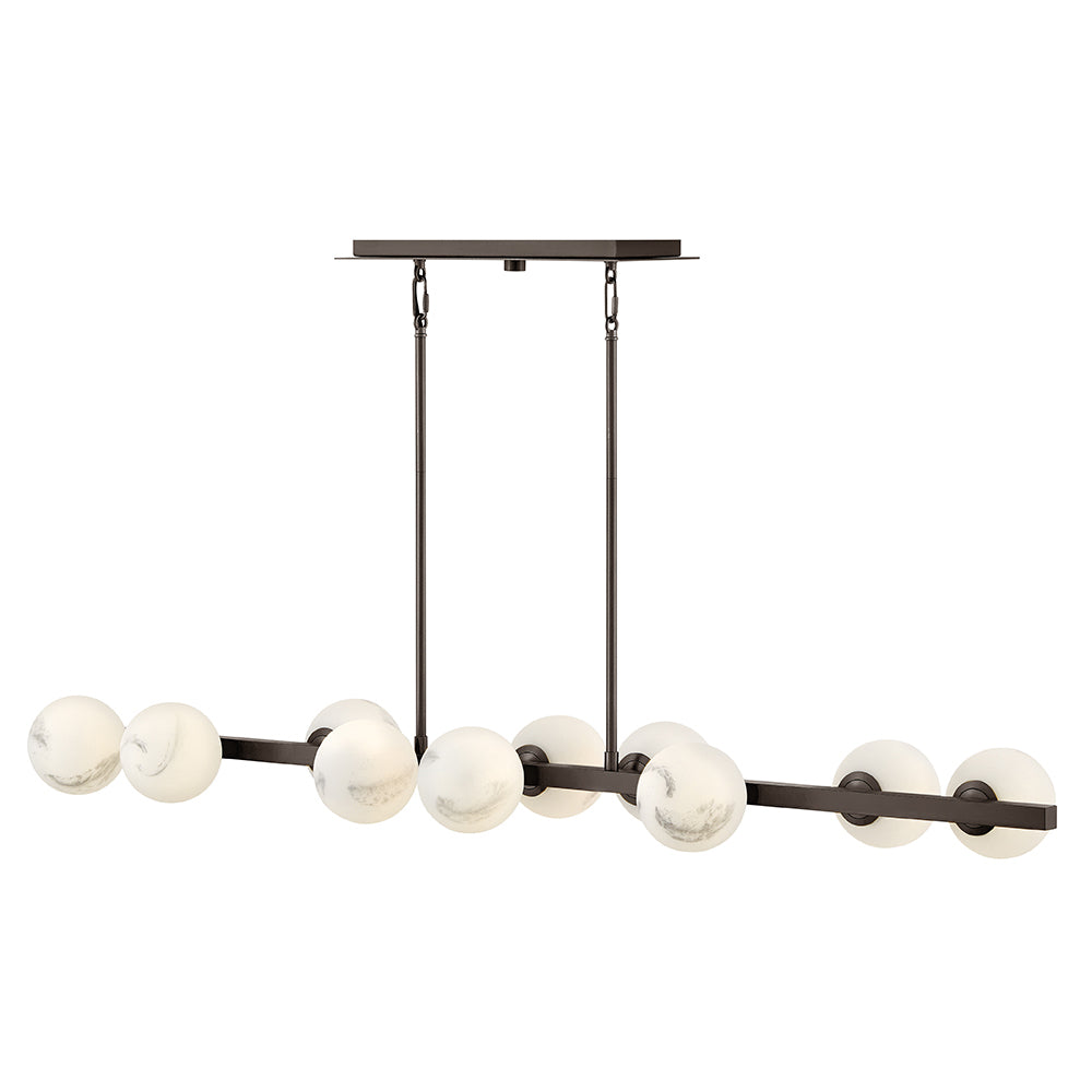 Fredrick Ramond Selene Linear Chandelier Large Ten Light Linear Black Oxide FR41906BX