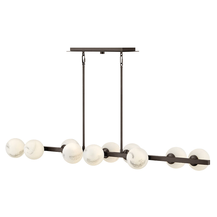 Fredrick Ramond Selene Linear Chandelier Large Ten Light Linear Black Oxide FR41906BX