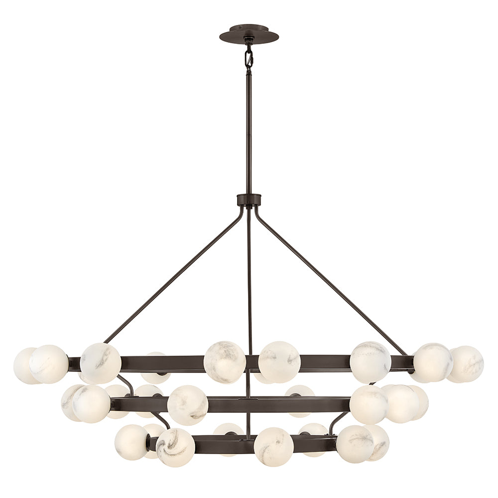 Fredrick Ramond Selene Chandelier Double XL Multi Tier Chandelier Black Oxide FR41908BX