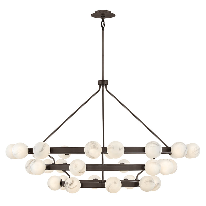 Fredrick Ramond Selene Chandelier Double XL Multi Tier Chandelier Black Oxide FR41908BX