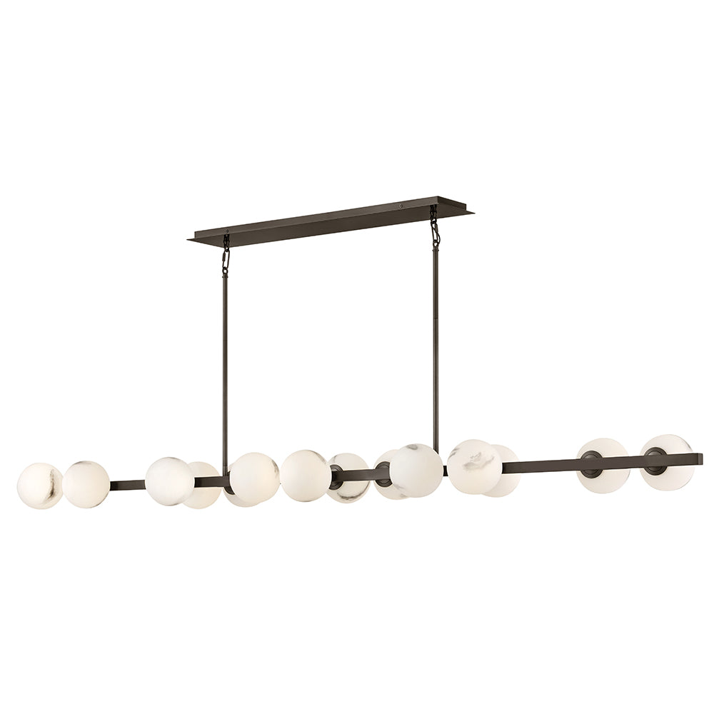 Fredrick Ramond Selene Linear Chandelier Large Fourteen Light Linear Black Oxide FR41909BX